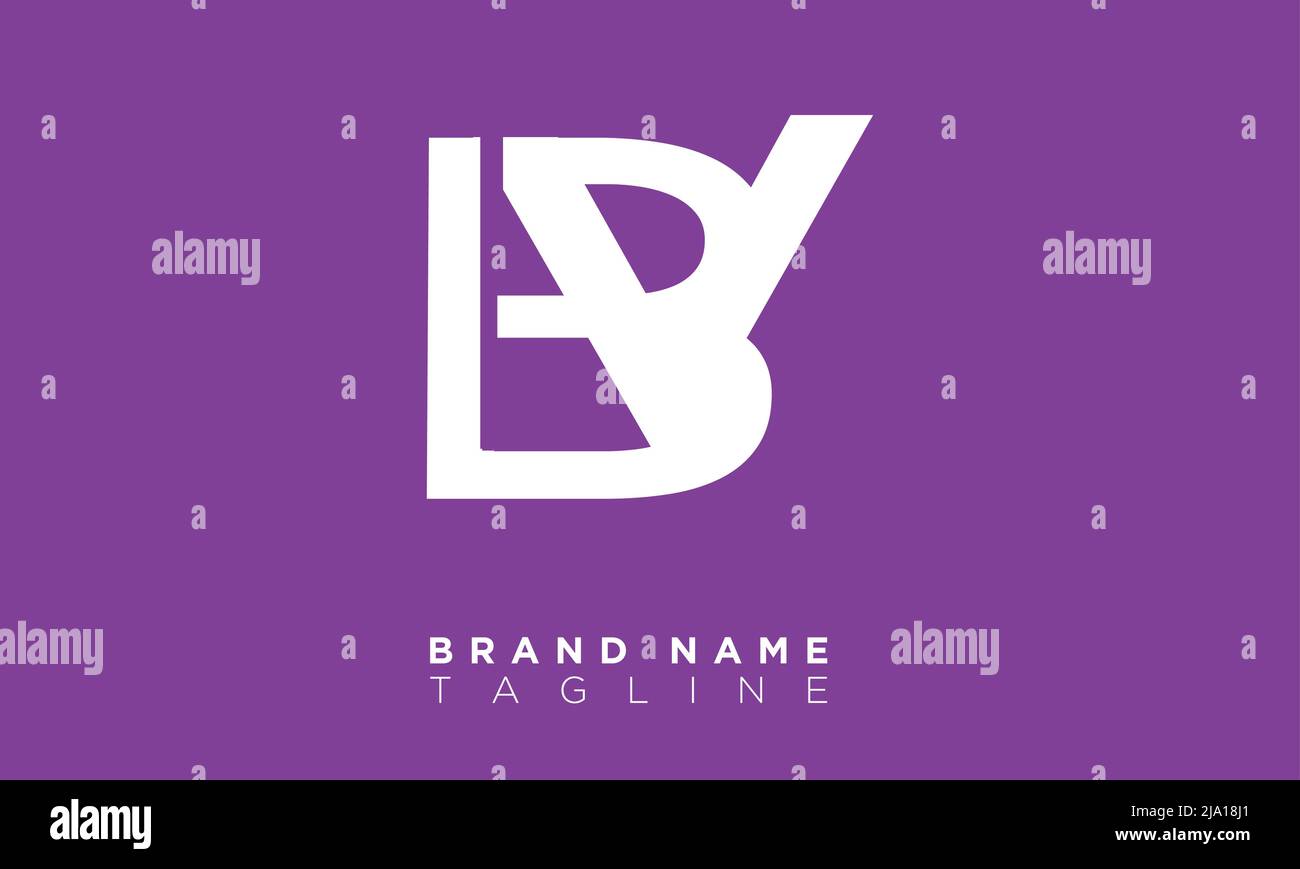 BV Alphabet letters Initials Monogram logo Stock Vector