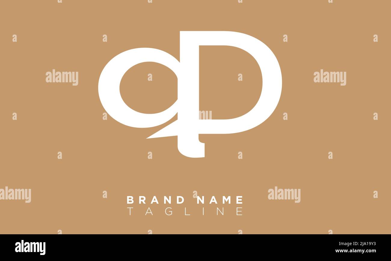 QD Alphabet letters Initials Monogram logo Stock Vector