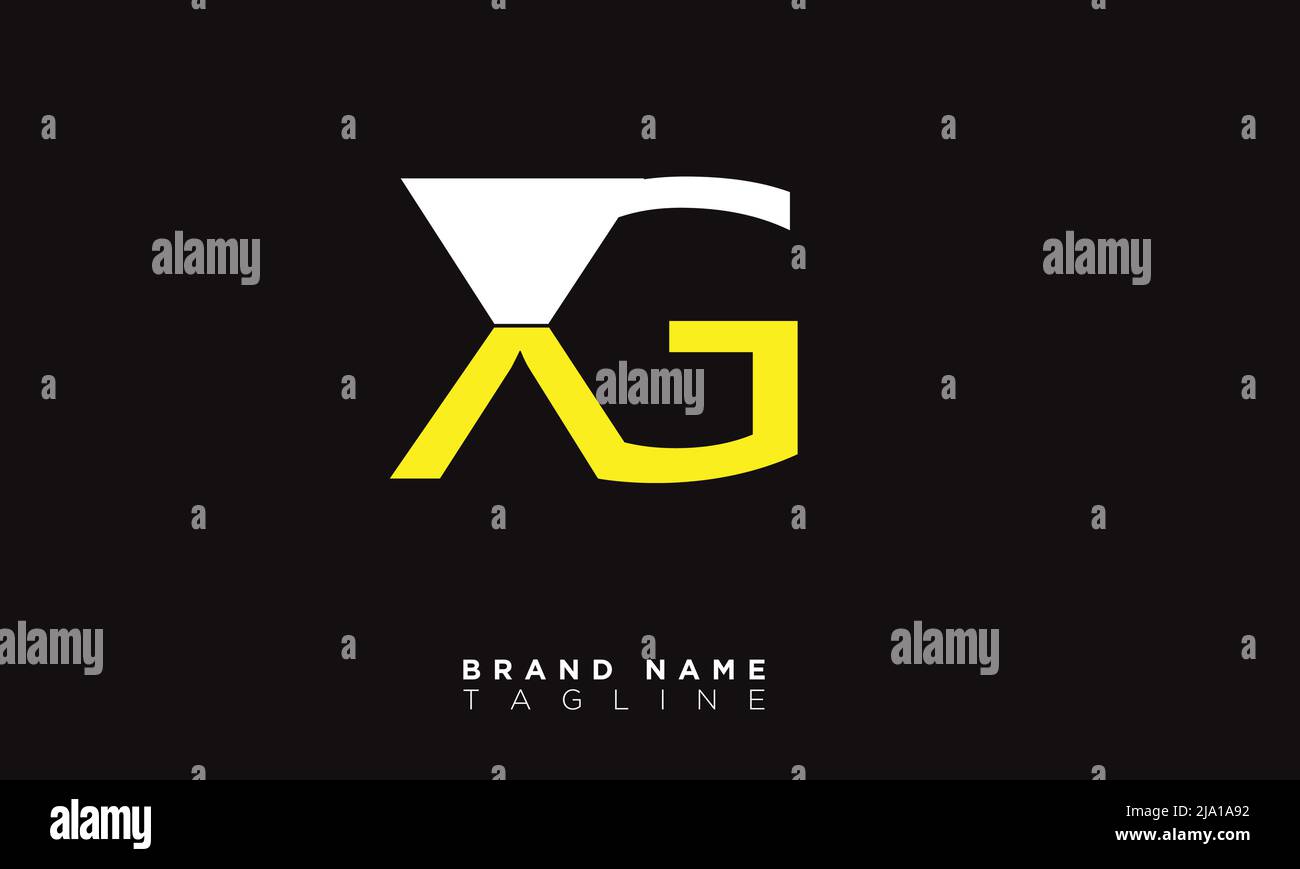 XG Alphabet letters Initials Monogram logo Stock Vector