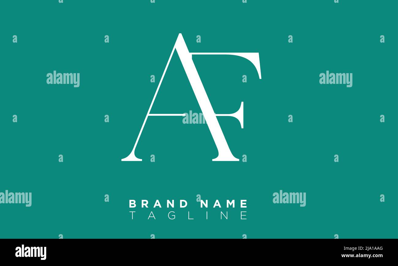 AF Alphabet letters Initials Monogram logo Stock Vector