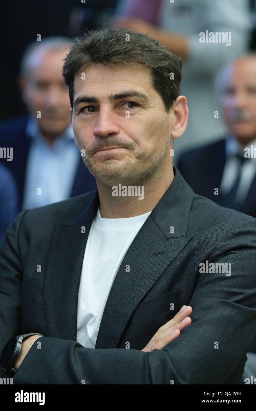 Madrid, Spain. 26th May, 2022. Iker Casillas seen during the presentation  of the Vicente del Bosque Football Academy at the Banco Santander  headquarters in Madrid. (Photo by Atilano Garcia/SOPA Images/Sipa USA)  Credit: