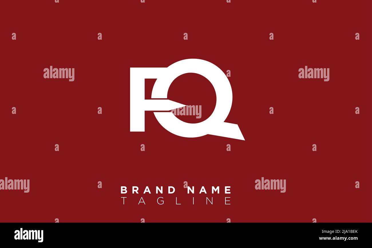 Alphabet letters Initials Monogram logo QF Stock Vector