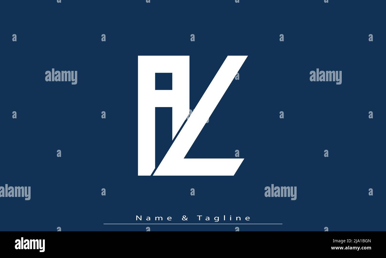 Alphabet letters Initials Monogram logo AL, LA Stock Vector
