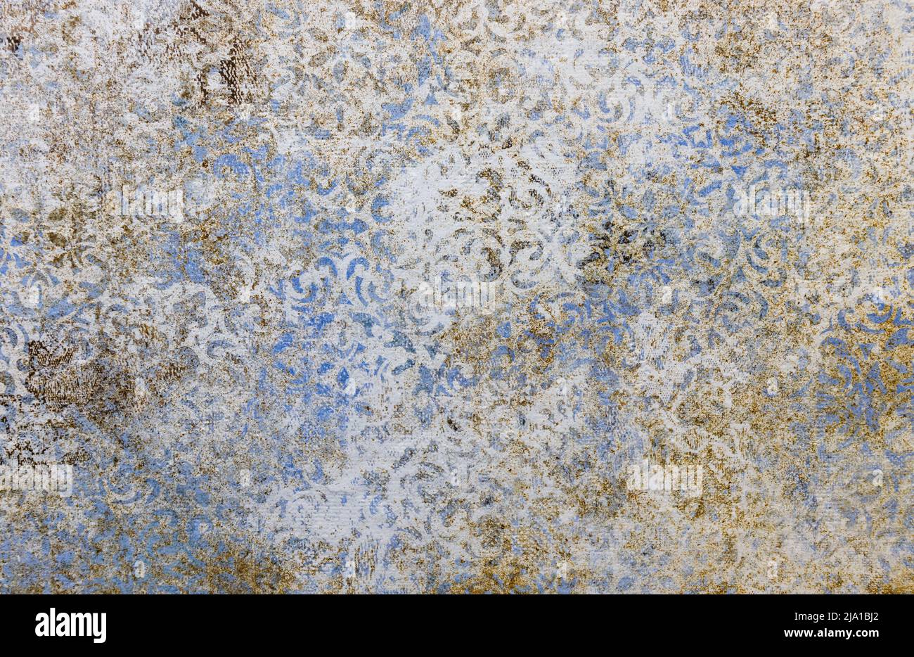 Damask grunge messy wall surface with eastern ethnic texture pattern Stock Photo