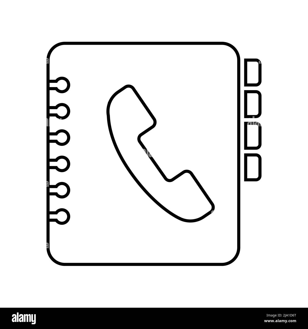 Phone book line icon. Design for web and mobile app. Vector