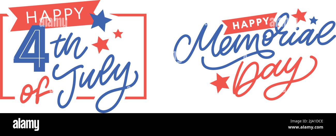 Happy Memorial Day - Stars and Stripes Stock Vector Image & Art - Alamy