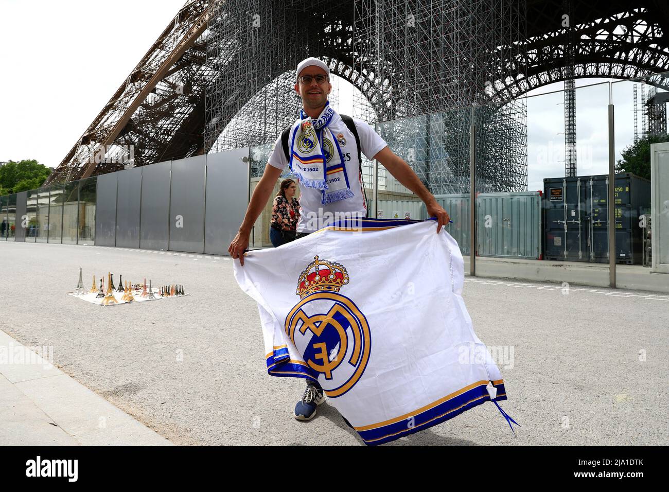 A general view of Real Madrid flags on display outside the stadium grounds  Stock Photo - Alamy