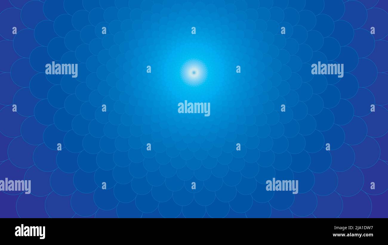 Deep Blue Wide Screen Webpage or Business Presentation Abstract Background with copyspace. HD 16x9 vector pattern. No transparents, no gradients. Stock Vector
