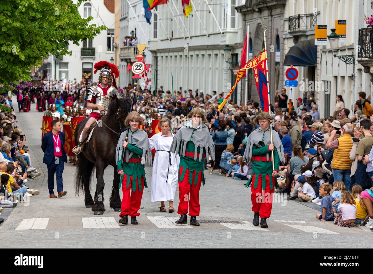 Illustration picture shows the Holy Blood Procession (Heilige Bloedprocessie - Procession Saint-Sang) event, on Thursday 26 May 2022 in Brugge. During Stock Photo