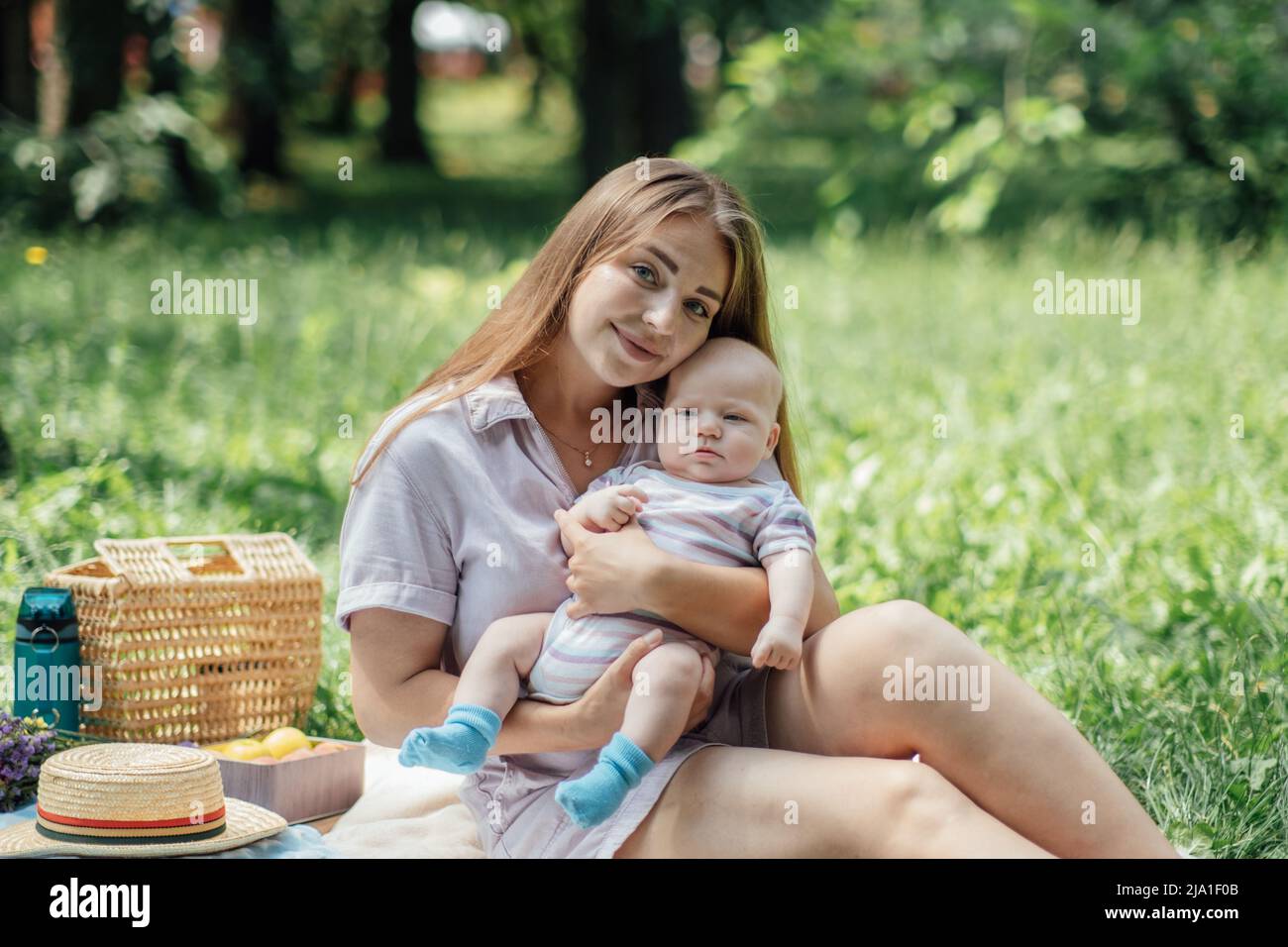 Mental Health in Postpartum Time. Maternal Mental Health. How to avoid pregnancy And Postpartum Disorders, postpartum baby blues, depression. Portrait Stock Photo