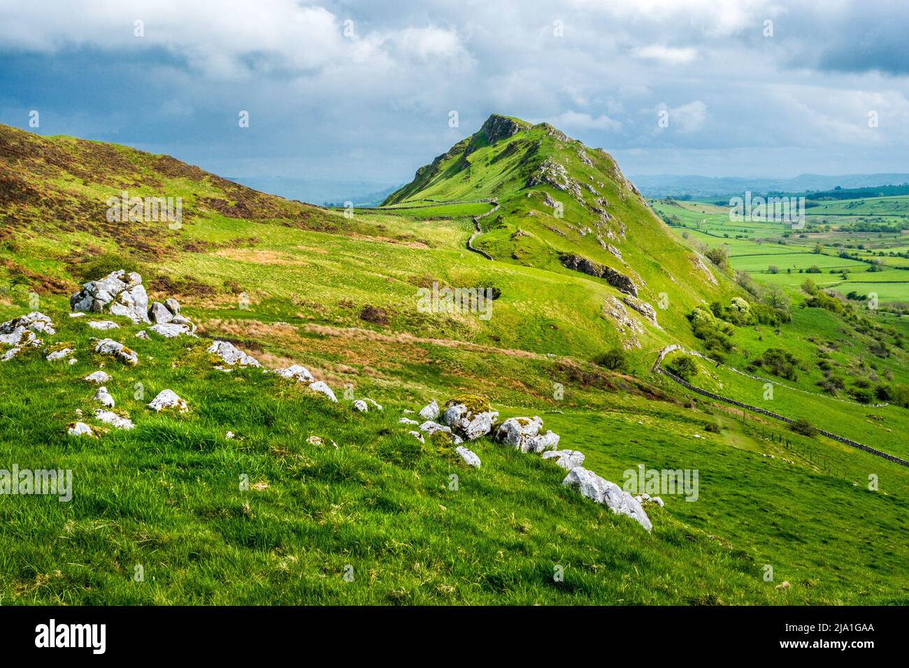 Chrome Hill in the Peak District National Park,UK, a shapely peak in
