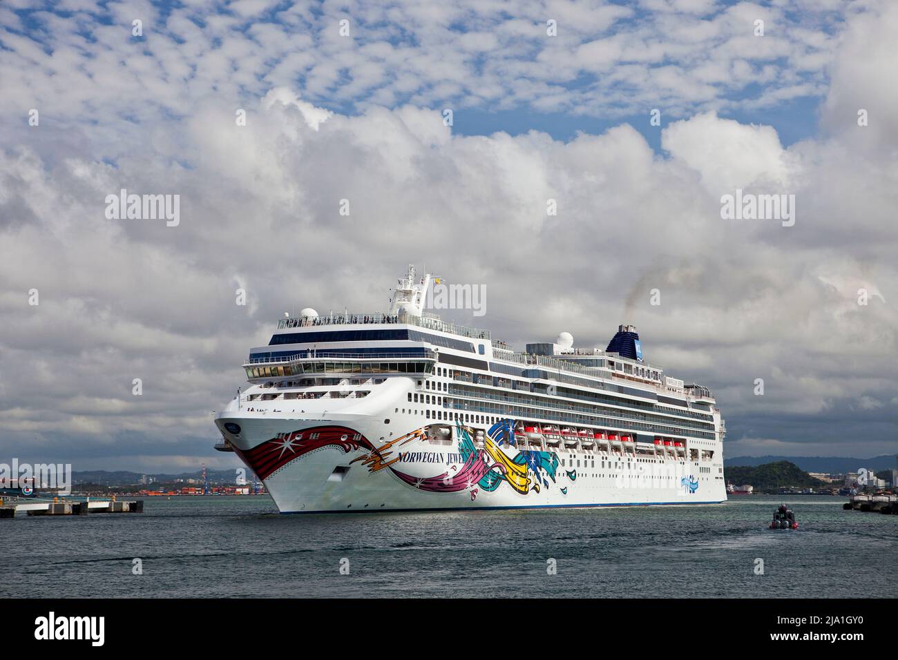 Cruise ship Enters harbor Puerto Rico H Stock Photo - Alamy