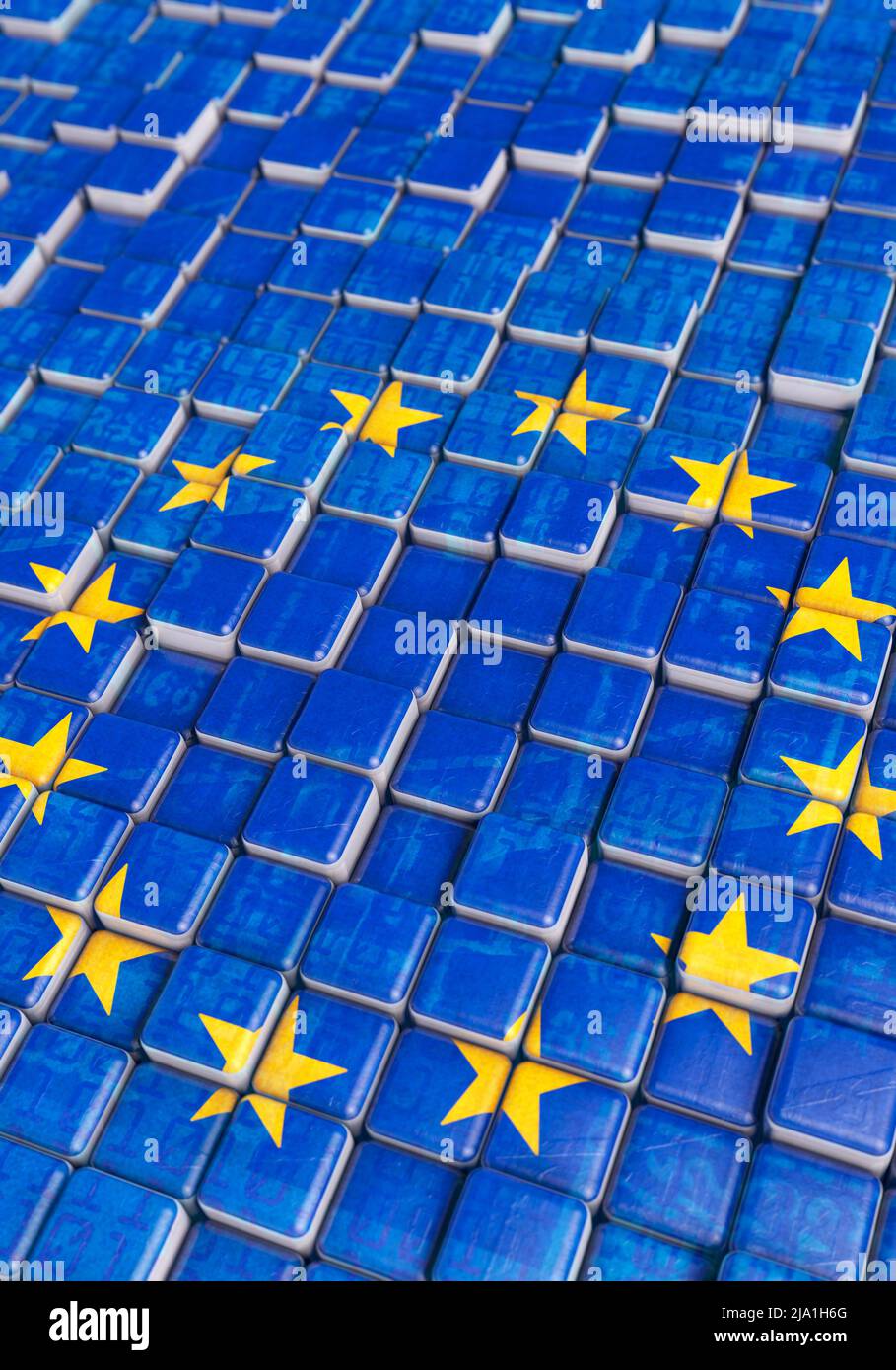 Symbolbild zum Thema Digitalisierung in Europa. Stock Photo