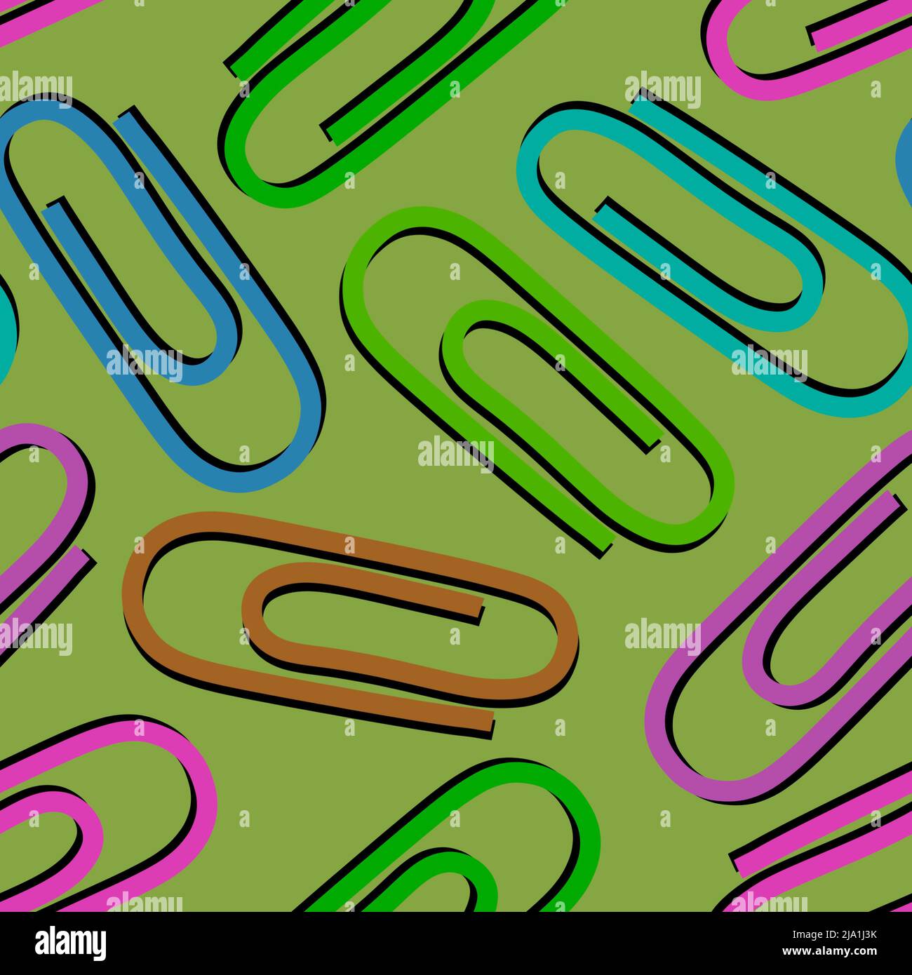 School seamless paper clip pattern for wallpaper and fabrics and
