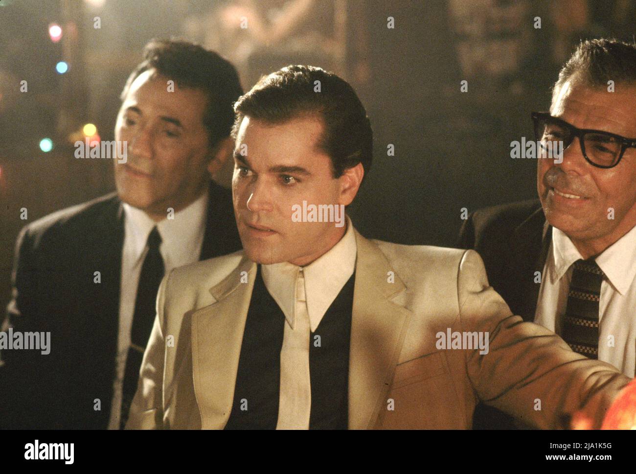 RELEASE DATE: September 19, 1990 MOVIE TITLE: Goodfellas STUDIO: CBS DIRECTOR: Martin Scorsese PLOT: The story of Irish-Italian American, Henry Hill, and how he lives day-to-day life as a member of the Mafia. Based on a true story, the plot revolves around Henry and his two unstable friends Jimmy and Tommy as they gradually climb the ladder from petty crime to violent murders. PICTURED: RAY LIOTTA as Henry Hill. (Credit Image: © Warner Bros. Pictures/Entertainment Pictures) Stock Photo