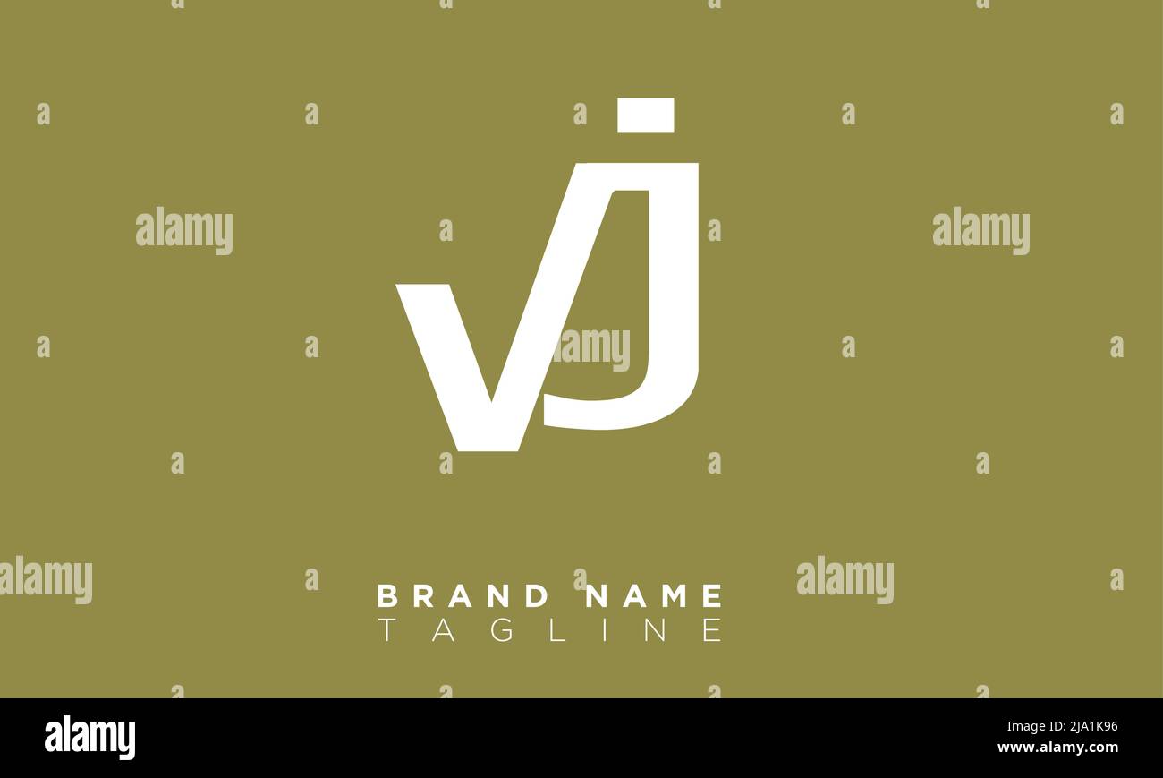 Alphabet letters Initials Monogram logo VJ, JV, V and J Stock Vector