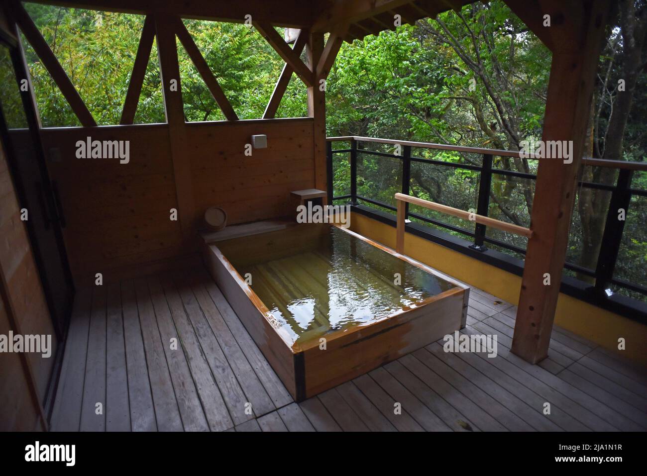 The Kayotei, located in Yamanaka Onsen, is considered one of the four best ryokan in Japan. Stock Photo