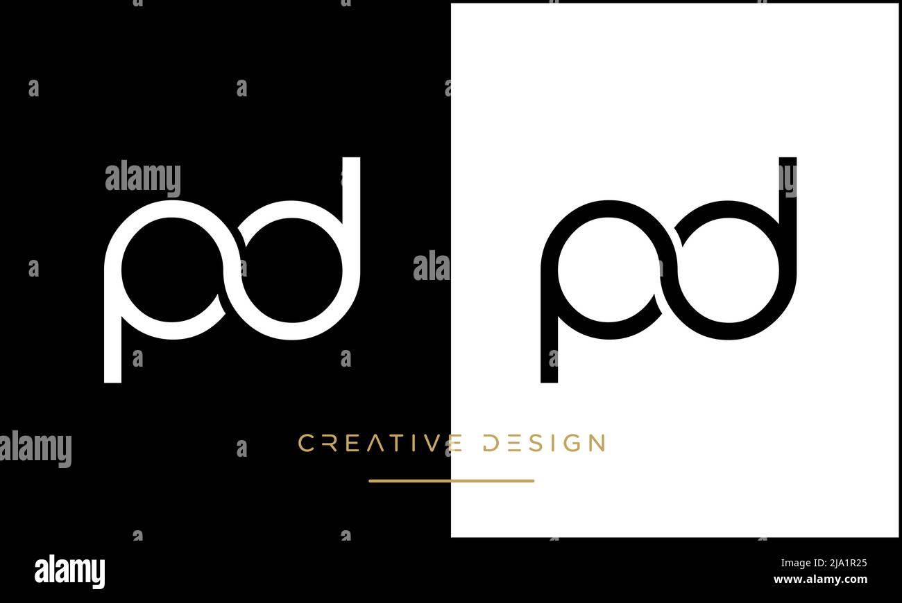 PD, DP P or D Alphabet Letters Abstract logo Emblem Stock Vector Image ...