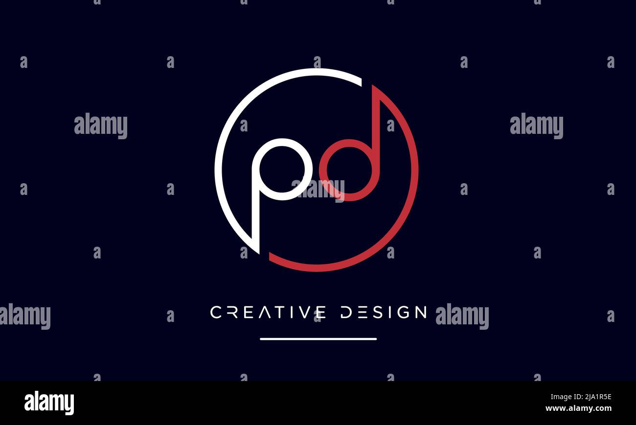 PD, DP P or D Alphabet Letters Abstract logo Emblem Stock Vector Image ...