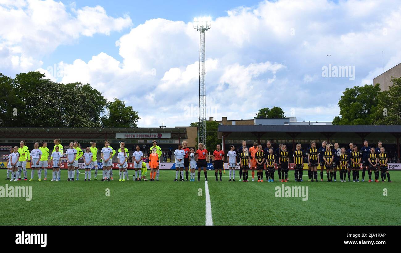Malmo, Sweden, May 26th 2022 Both teams lined up ahead of the Swedish
