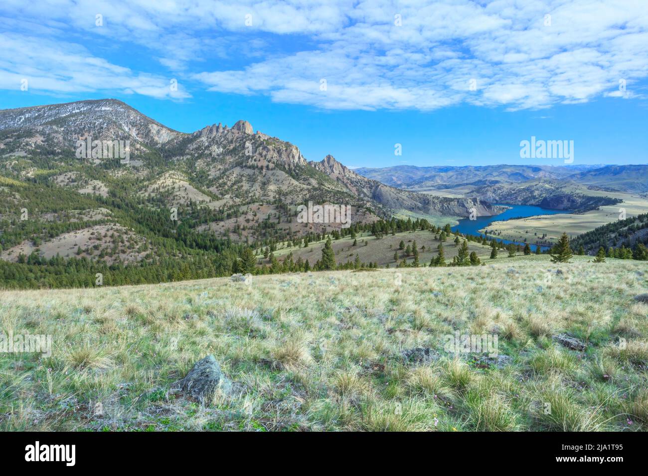 sleeping giant mountain above holter lake and ming bar near helena