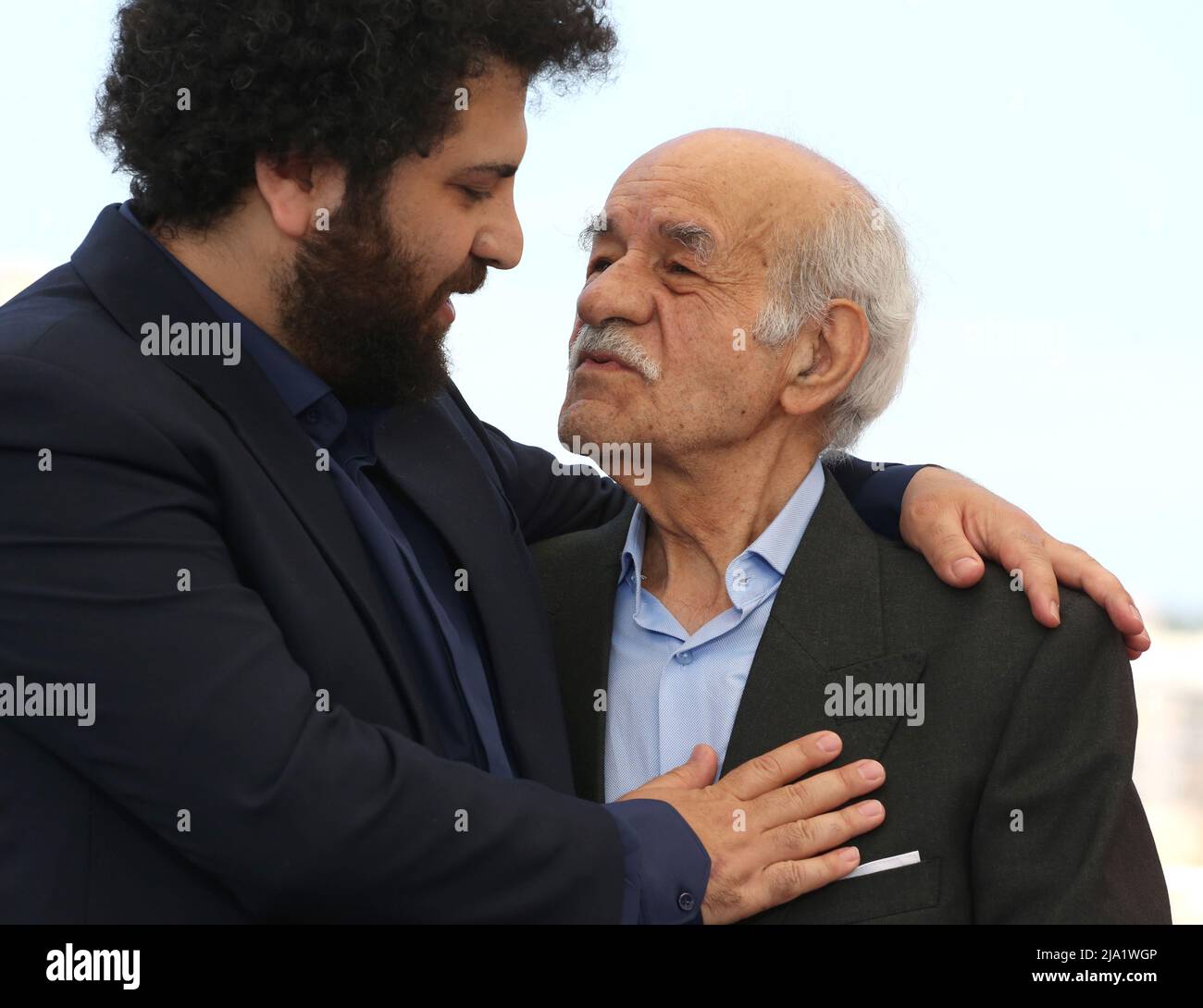 Cannes, France. 26th May, 2022. Director Saeed Roustayi and Saeed
