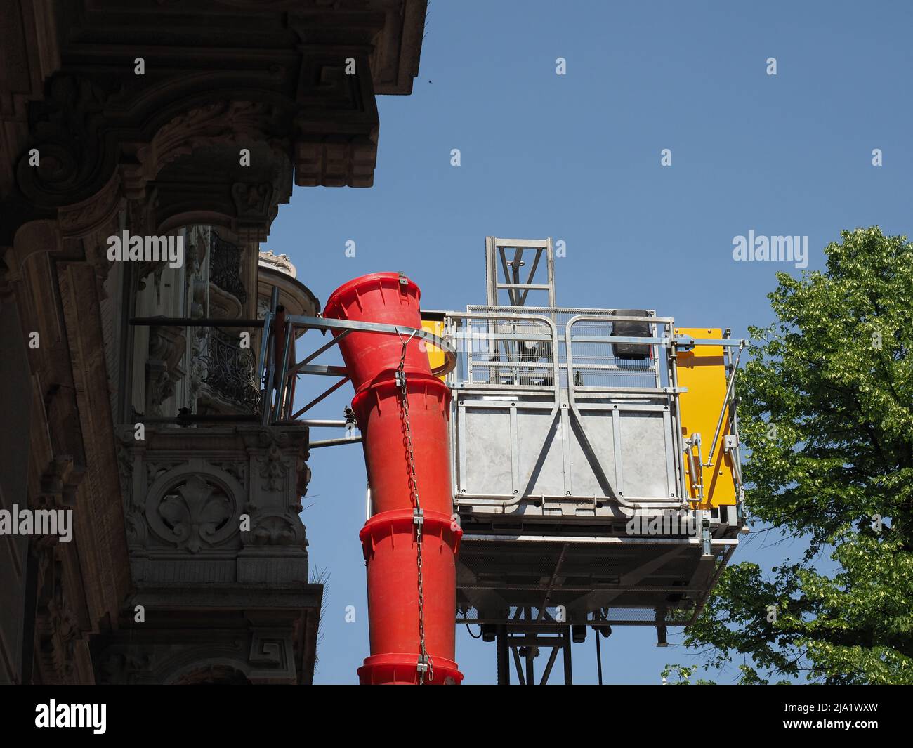 rubble pipes in a building site aka construction site Stock Photo - Alamy