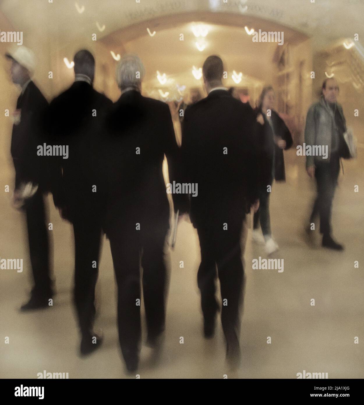 Businessmen in grand central station hires stock photography and