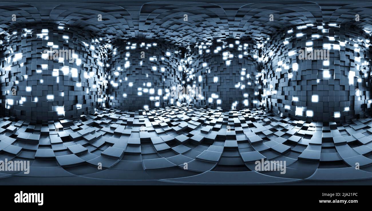 360 degree full panorama environment map of future architecture studio