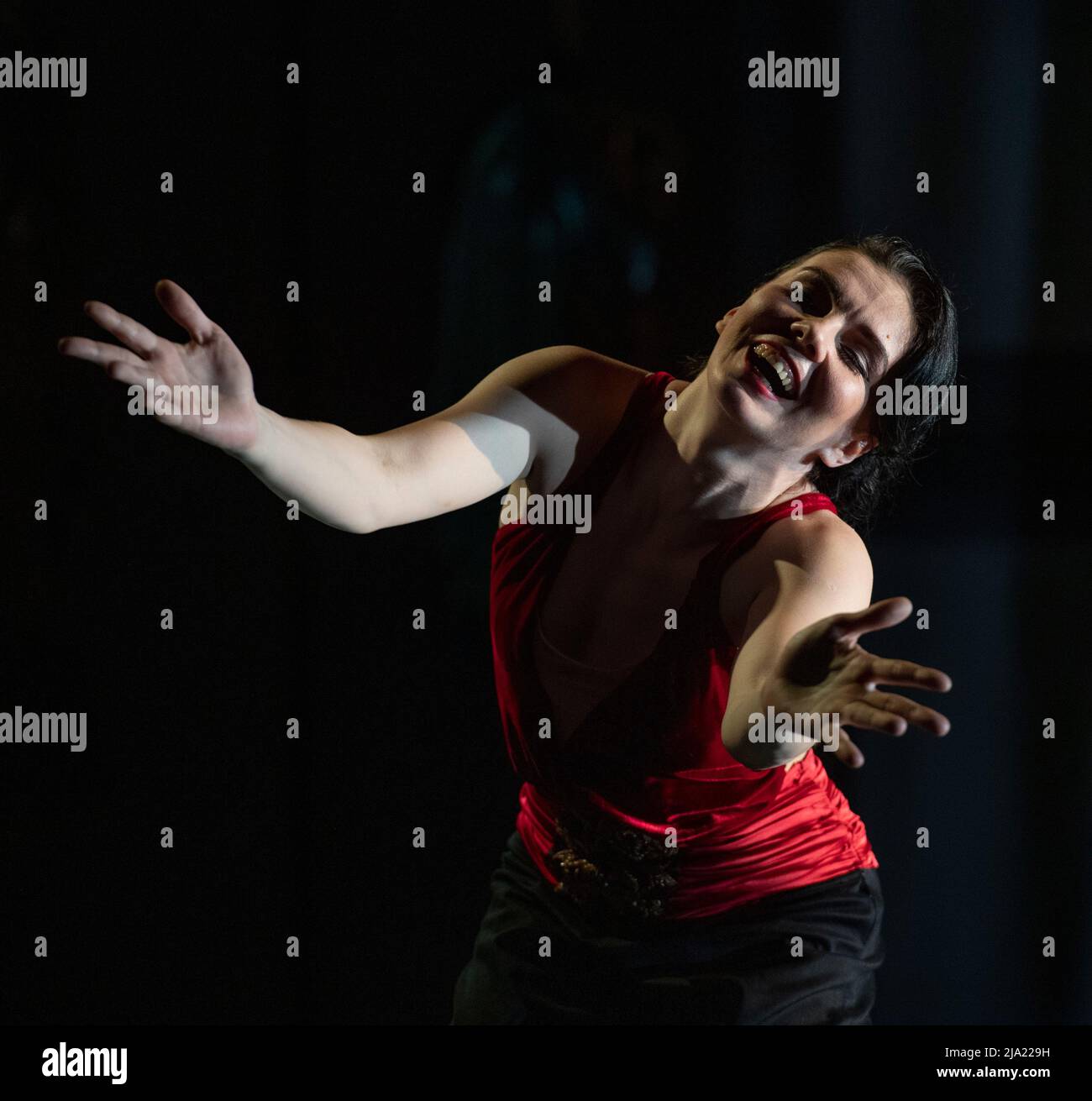 Queen Elizabeth Hall, Southbank Centre, London, UK. 26 May 2022. The London  premiere of Carmen, starring international ballet superstars Natalia  Osipova (The Royal Ballet) and Isaac Hernández runs from 27-28 May. Royal