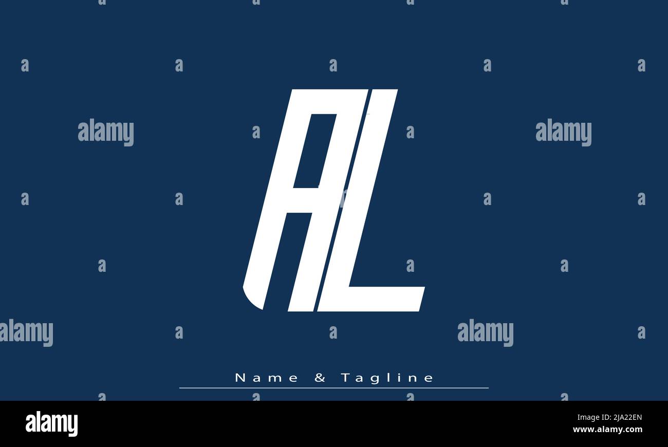 Alphabet letters Initials Monogram logo AL, LA Stock Vector