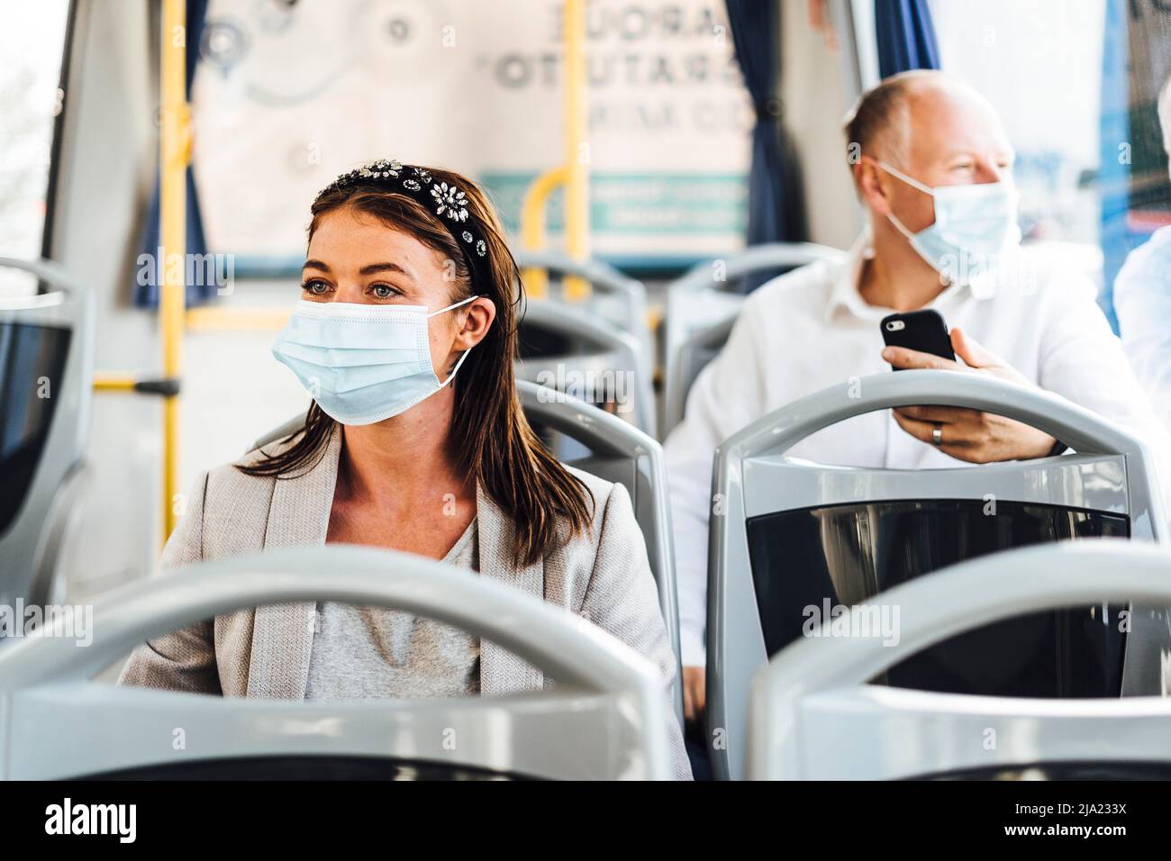Male female wearing masks hi-res stock photography and images - Alamy