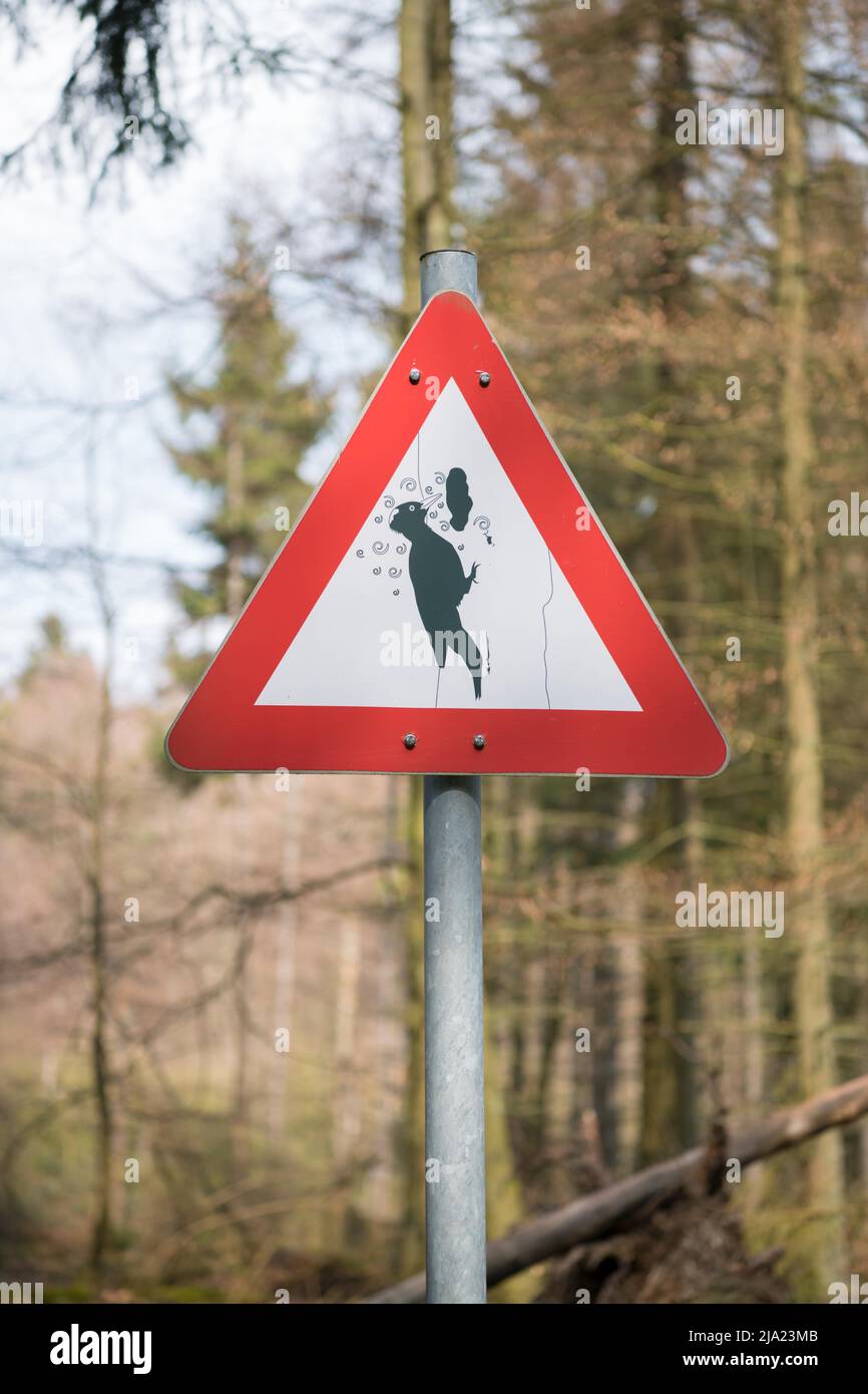 Inclusive and barrier-free nature trail Der Wilde Weg, Woodpeckers sign