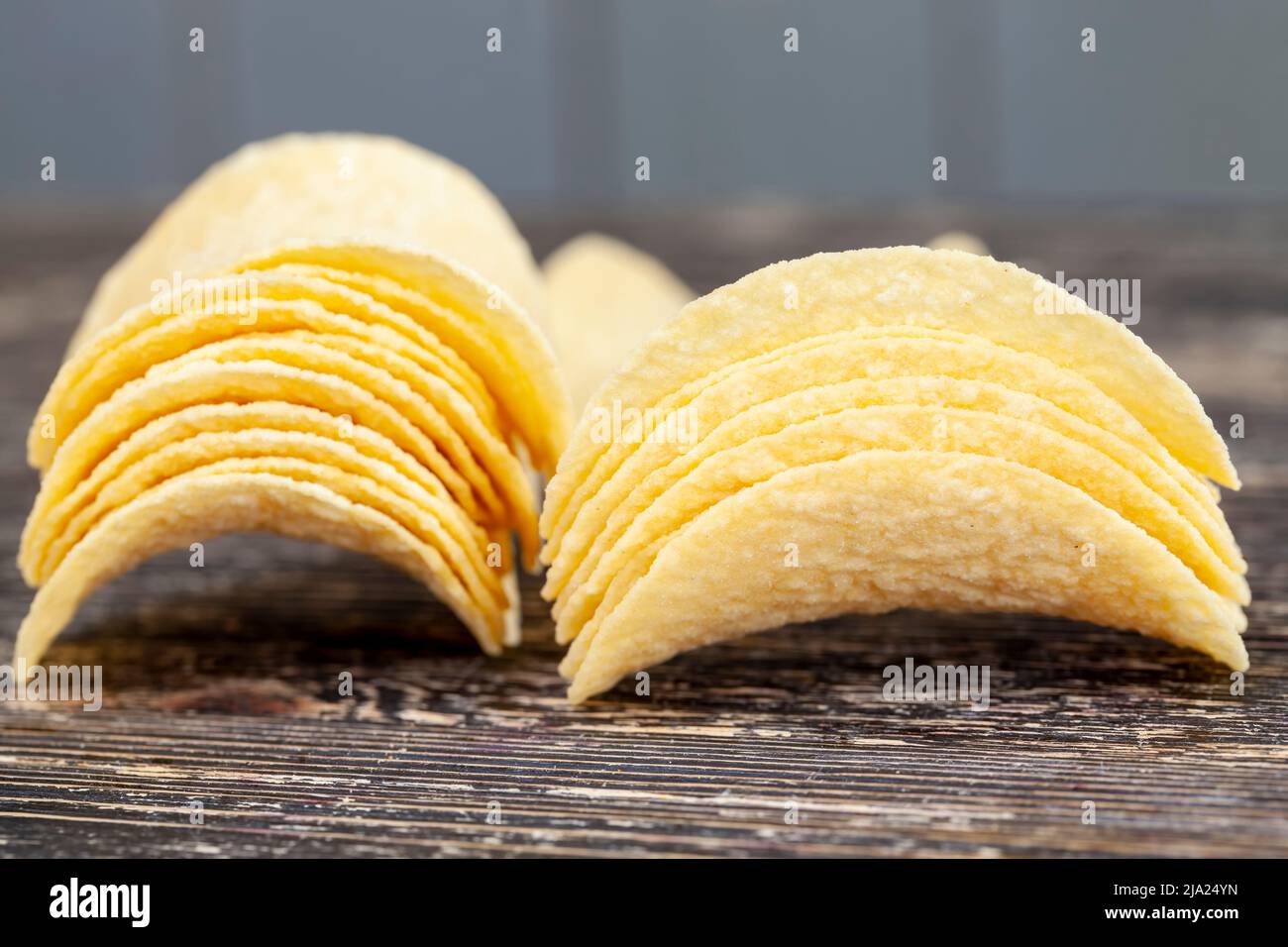 crispy potato chips with spices, some crispy natural potato chips