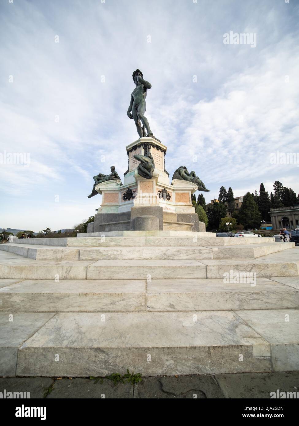 Statue of David in Piazzale Michelangelo, Florence, Tuscany, Italy Stock Photo