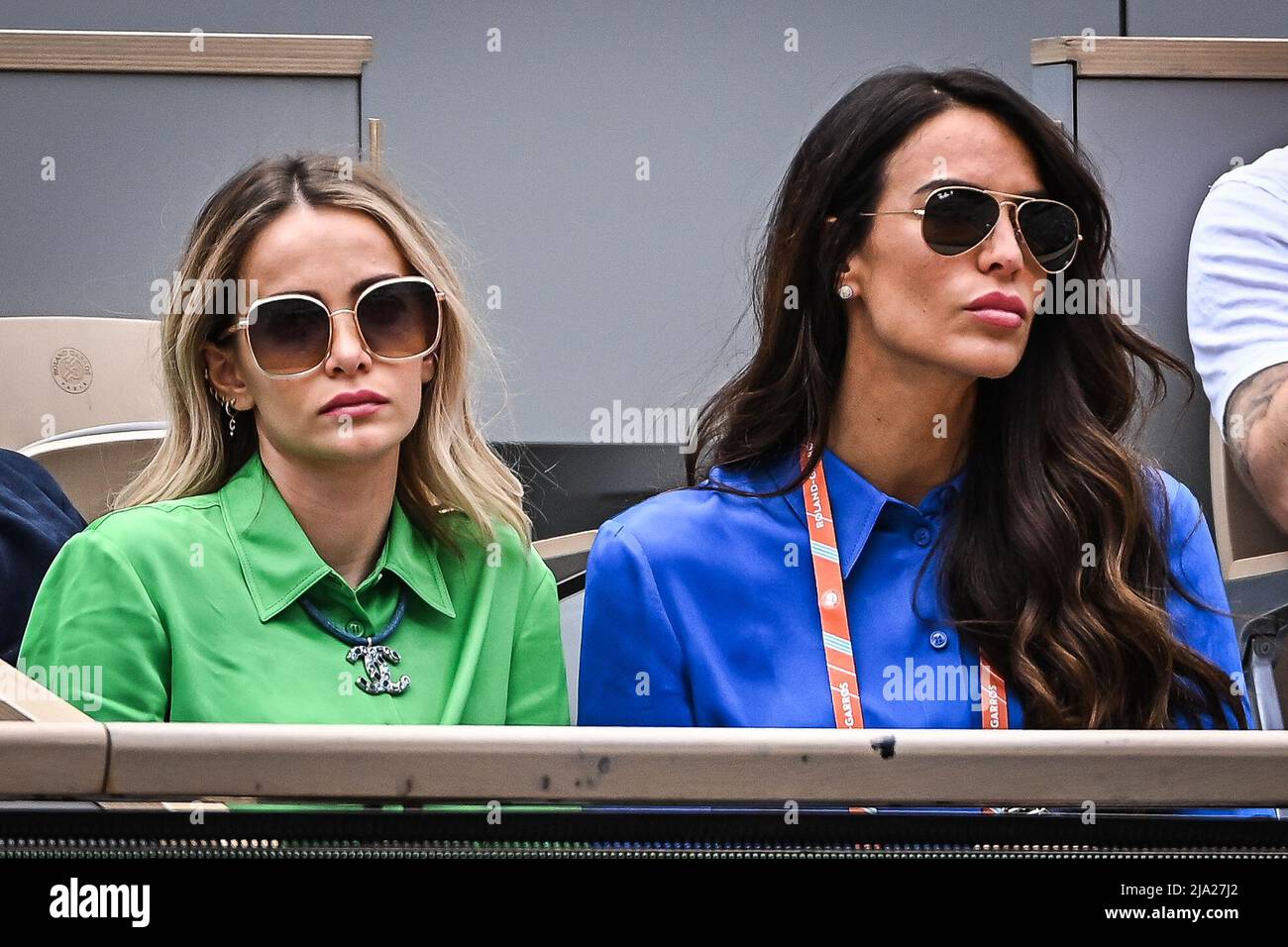 Paris, France, France. 25th May, 2022. Jade LAGARDERE FORET with his sister  Cassandra FORET during the Day four of Roland-Garros 2022, French Open  2022, Grand Slam tennis tournament at the Roland-Garros stadium