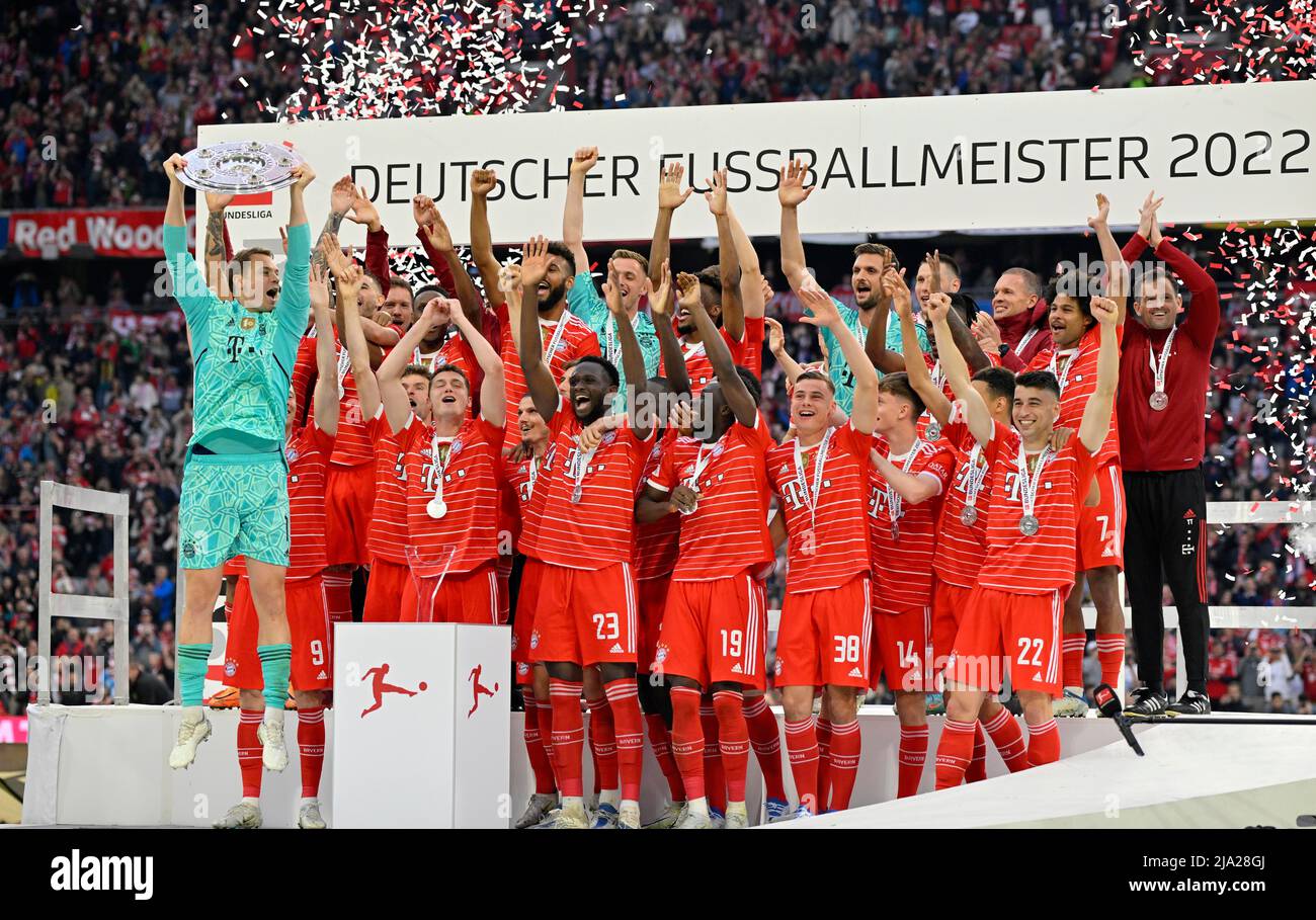 Championship Celebration, Handing Over The Trophy To Goalkeeper Manuel ...