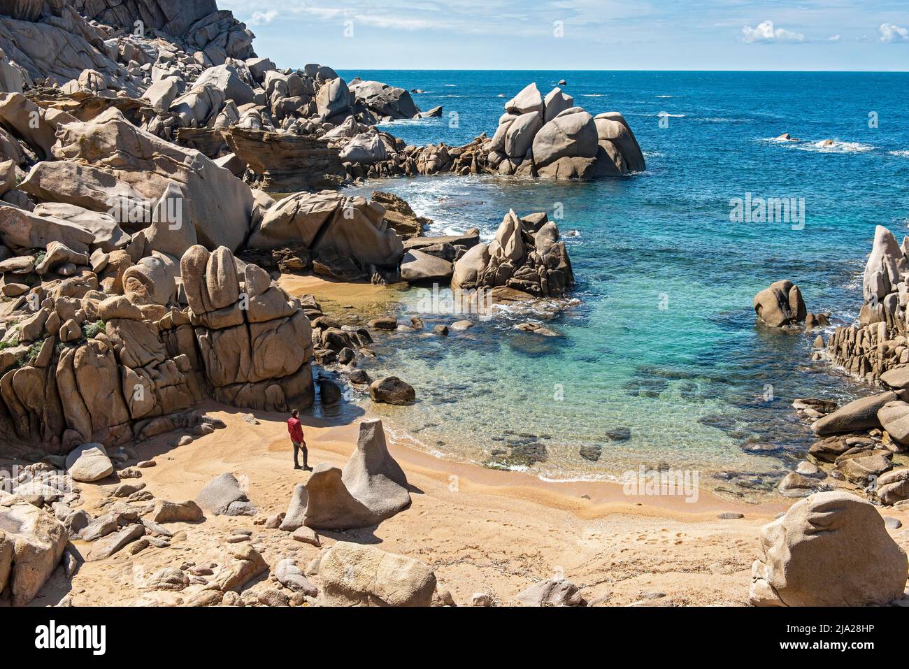 Spiaggia Cala Francese, Capo Testa, Sardinia, Italy Stock Photo