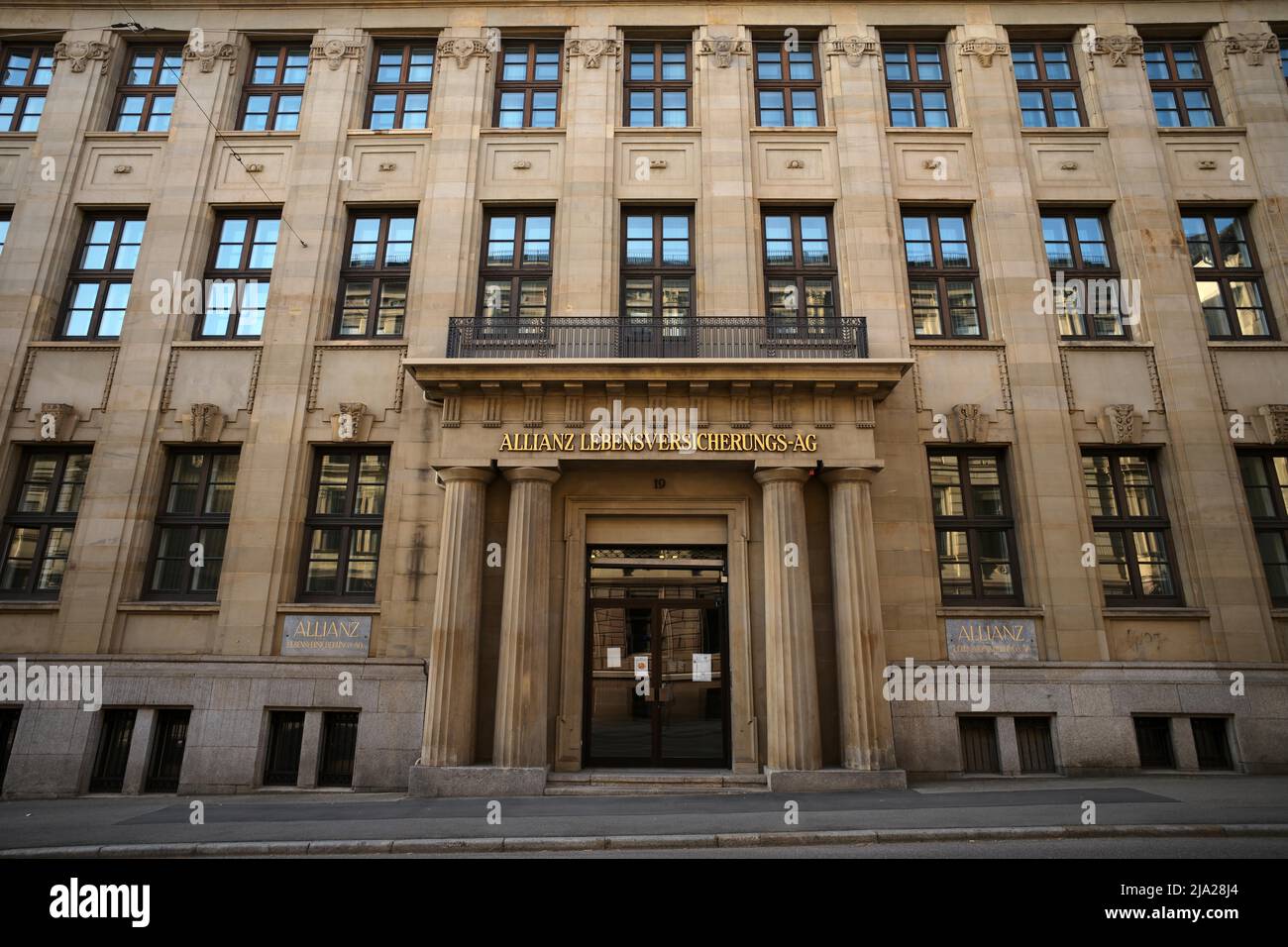 Entrance portal of the head office, old building, Allianz