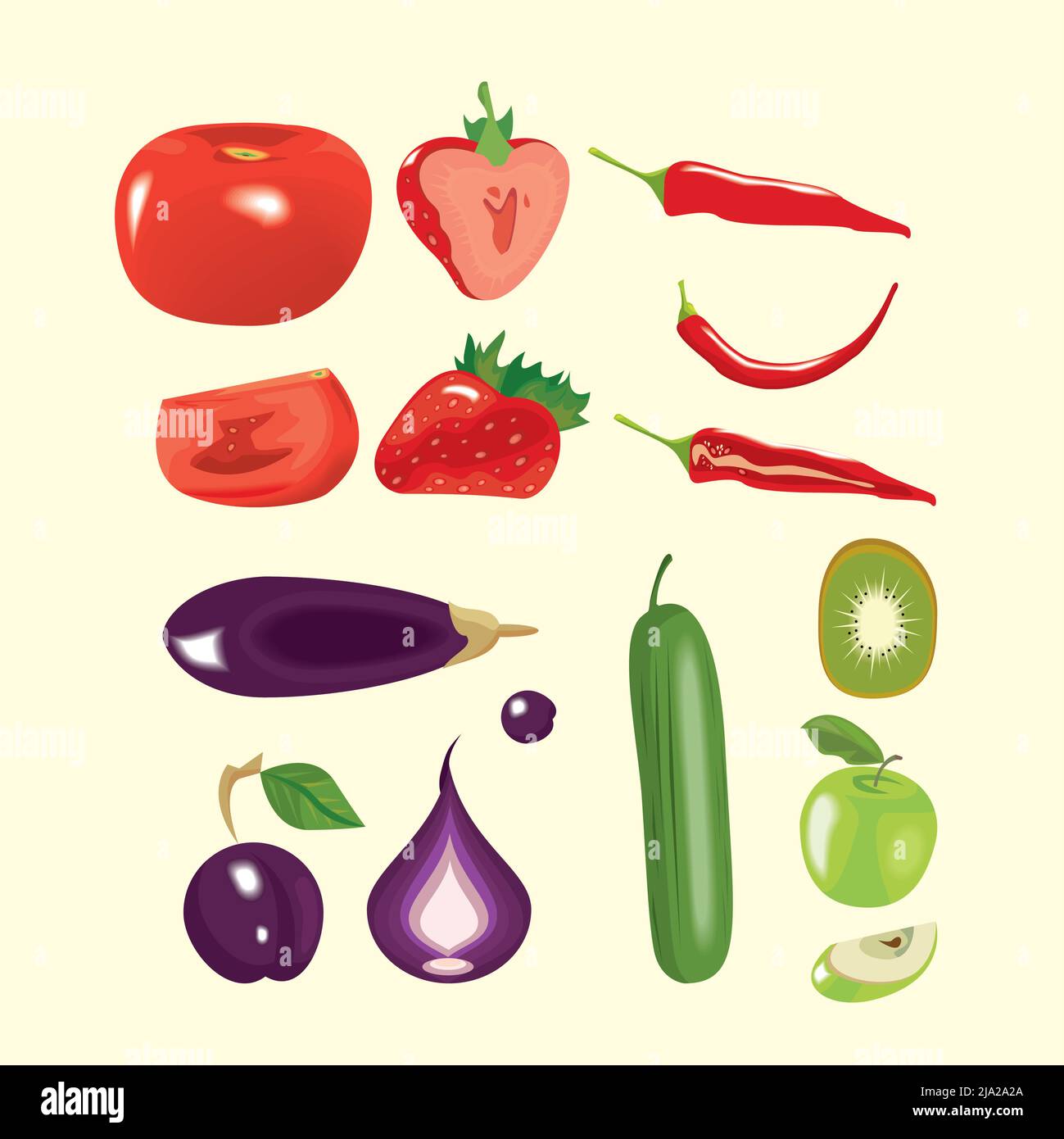 thirteen healthy food icons Stock Vector Image & Art - Alamy