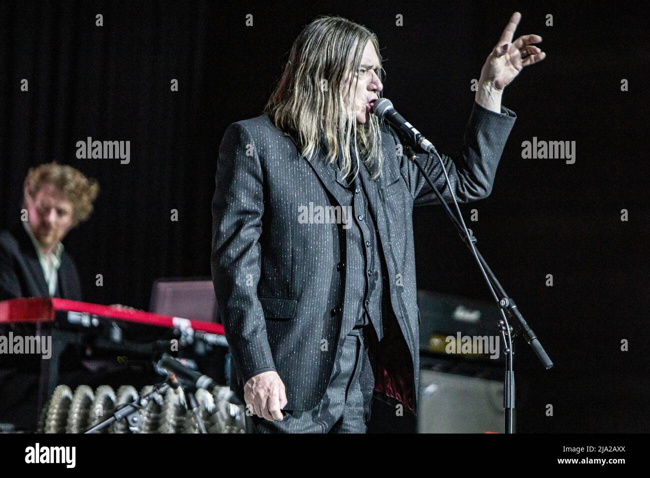 Milan Italy. 26 May 2022. The German experimental music group EINSTURZENDE NEUBAUTEN performs live on stage at Alcatraz to present their last album 'Alles in Allem'. Stock Photo