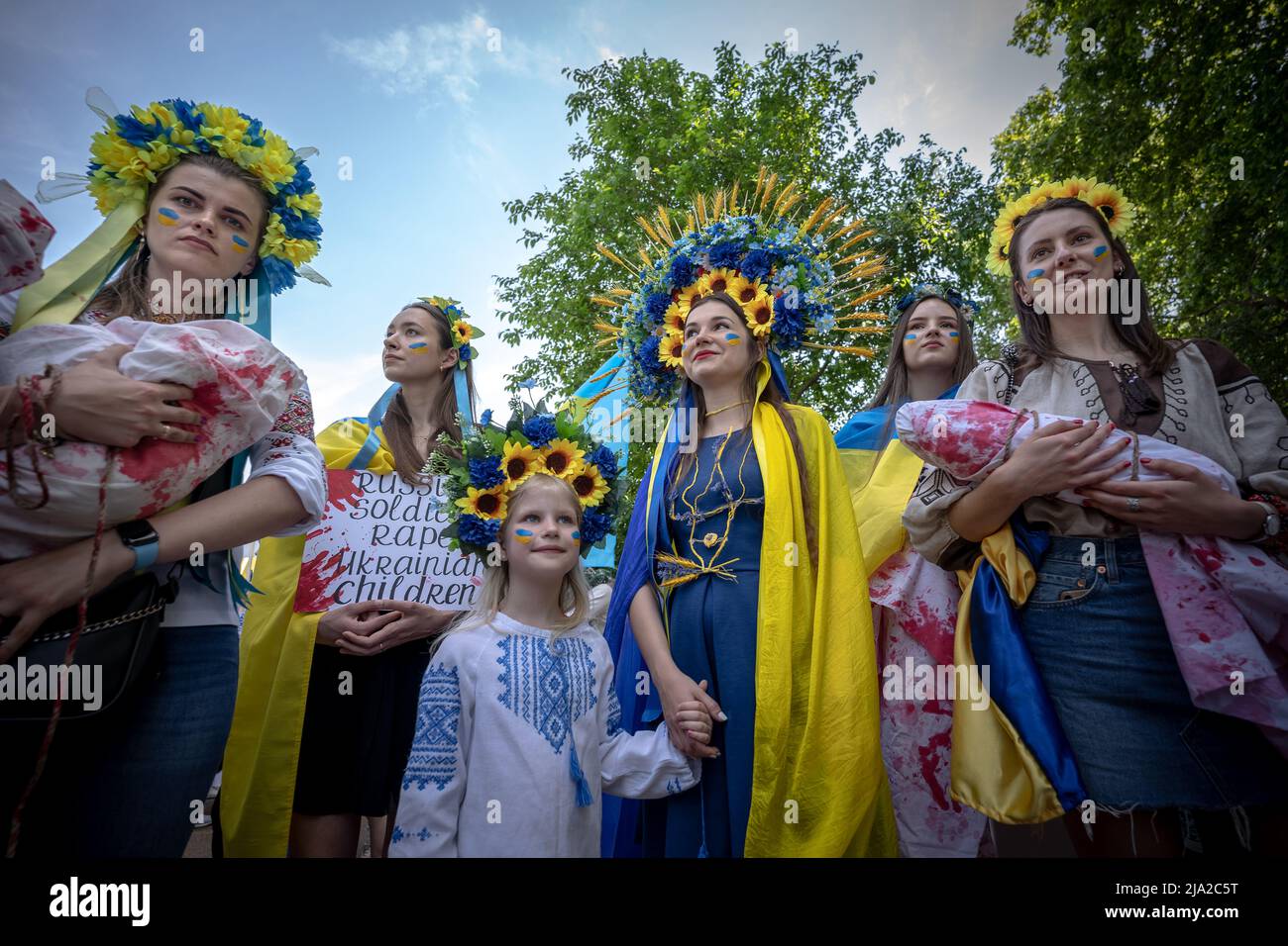 Ukrainian ‘March of Mothers’ (Марш Матерів) protest in Hyde Park