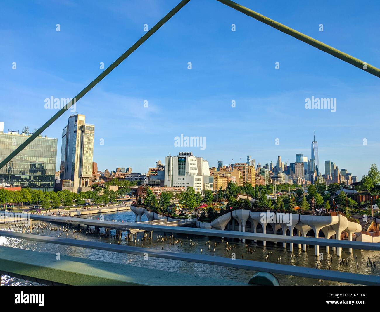 New York's Floating Park "Liitle Island" is seen from Pier 57 in New