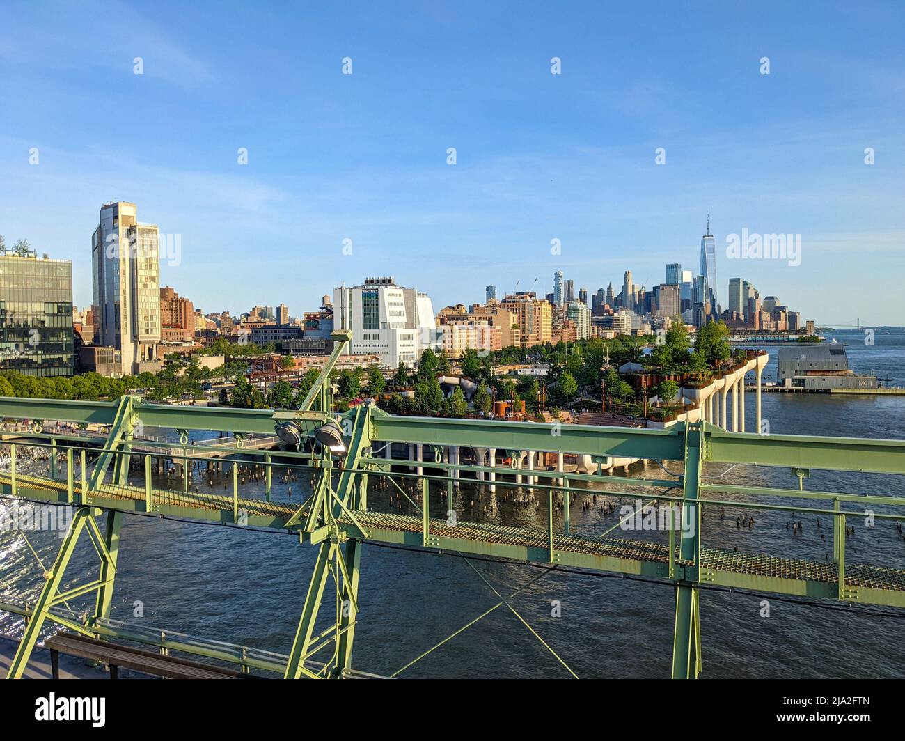 New York's Floating Park "Liitle Island" is seen from Pier 57 in New