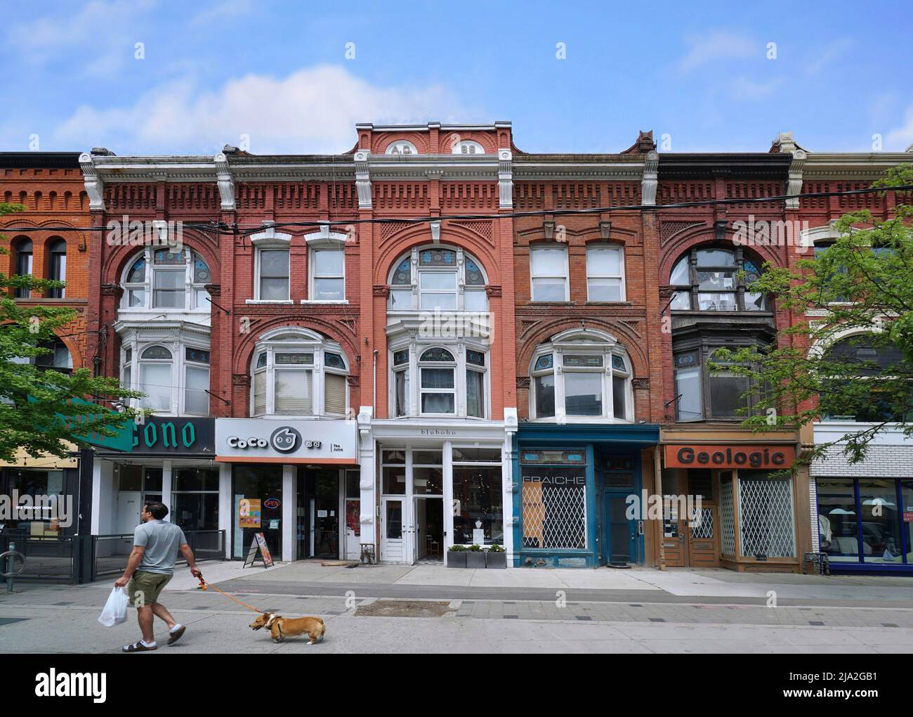 Toronto, Ontario, Canada May 26, 2022 West Queen Street in Toronto has well preserved 19th
