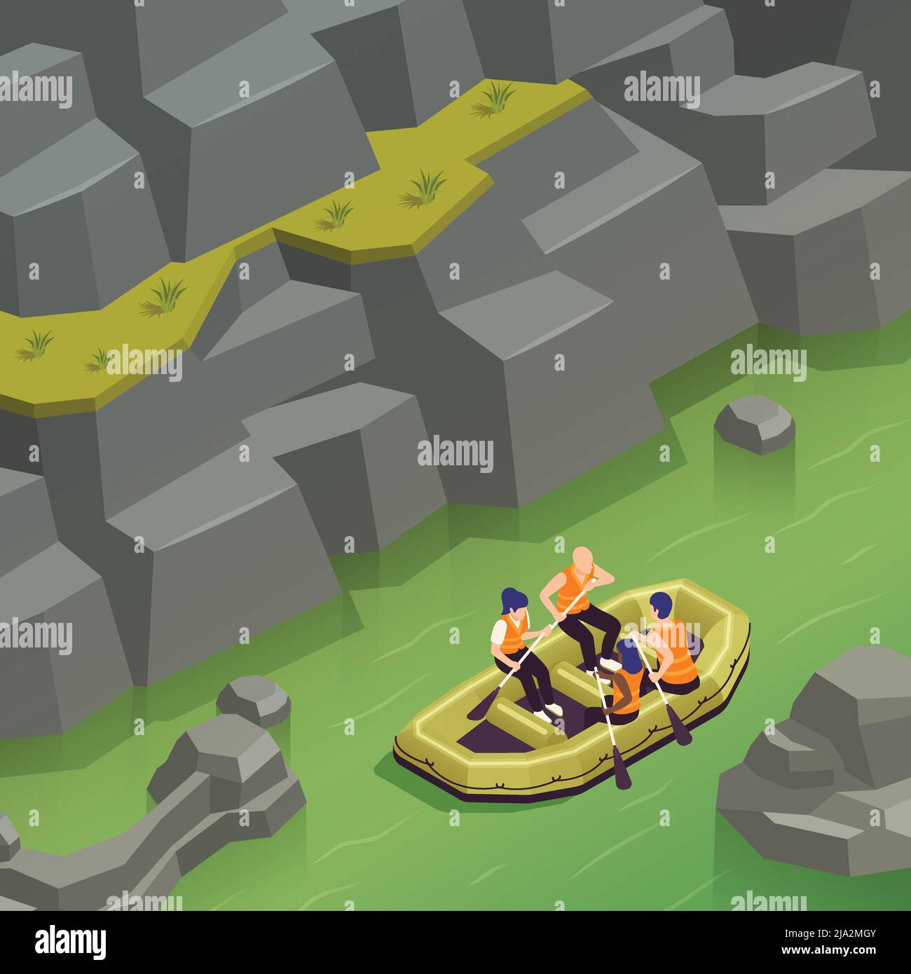 White water kayaking canoeing adventure park with artificial river ...