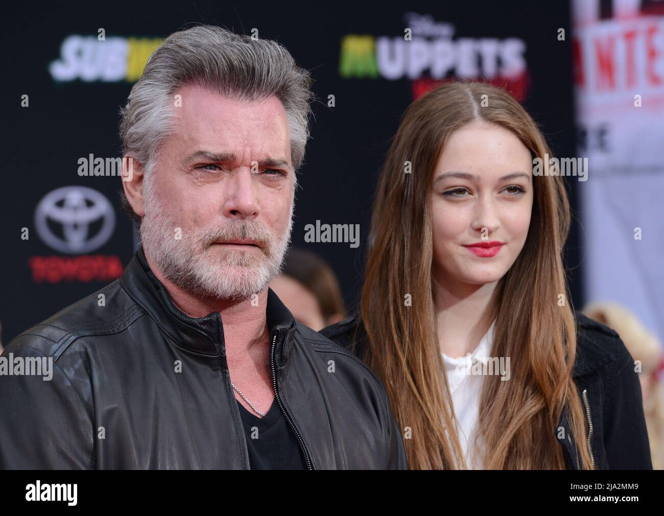 Los Angeles, USA. 11th Mar, 2014. Ray Liotta and daughter Karsen Liotta arriving at the Muppets Most Wanted Premiere at the El Capitan Theatre in Los Angeles.Ray Liotta and daughter Karsen Liotta 071 Ray Liotta, the actor best known for playing mobster has died. He was 67. Credit: Tsuni/USA/Alamy Live News Stock Photo