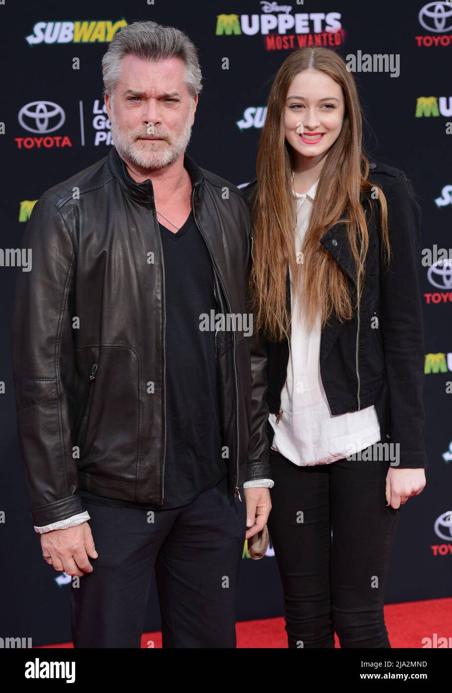 Los Angeles, USA. 11th Mar, 2014. Ray Liotta and daughter Karsen Liotta arriving at the Muppets Most Wanted Premiere at the El Capitan Theatre in Los Angeles.Ray Liotta and daughter Karsen Liotta 072 Ray Liotta, the actor best known for playing mobster has died. He was 67. Credit: Tsuni/USA/Alamy Live News Stock Photo
