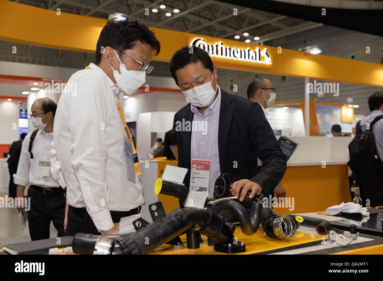 Exhibitor booth of German tires and automotive parts producer