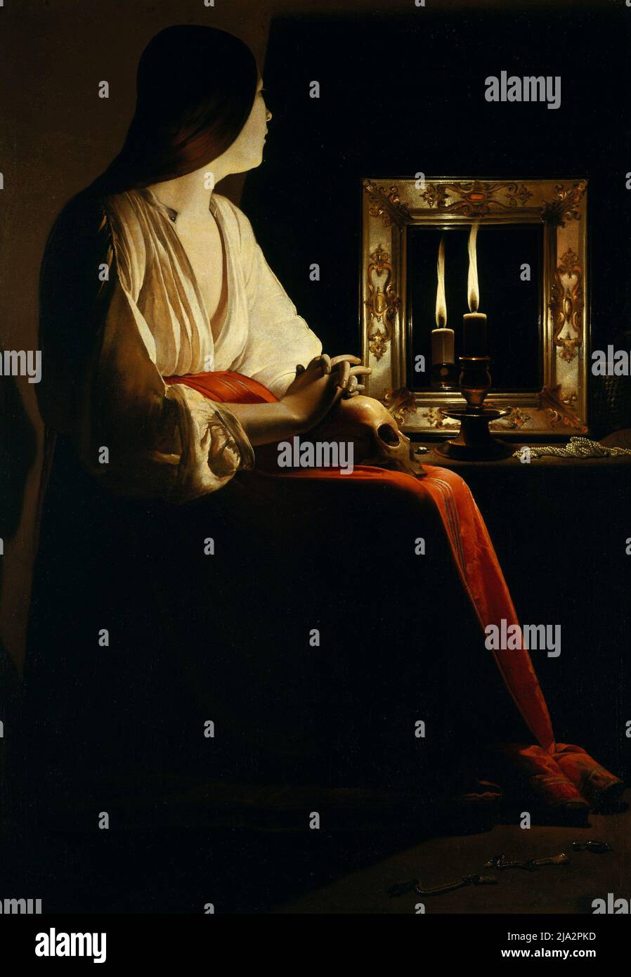 The Penitent Magdalene by Georges de La Tour Stock Photo